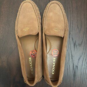Brand New Coach Camel Suede Loafers